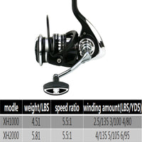 REELSKING XH1000 Spinning Reel, Freshwater Spinning Fishing Reels, 5.5:1 Gear Ratio