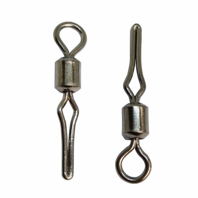 Stainless steel Fishing Rolling Swivels With Side Line Clip 2037