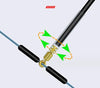 Copper head rotating floating seat floating seat socket straight plastic tube floating seat fishing gear 6048
