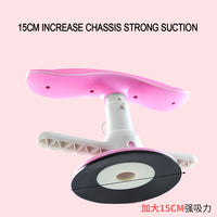 Sit Up Bar,Portable Adjustable Sit-up Floor Bar Self-Suction Sit Up Muscle Training Body Stretching Equipment with Comfortable Padded for Home Travel