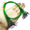 10pcs 50cm Fishing Line Leader Wire Test 150Lbs/68kg Anti-bite Steel Wire Line  Fishing Connector