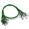 10pcs 50cm Fishing Line Leader Wire Test 150Lbs/68kg Anti-bite Steel Wire Line  Fishing Connector