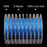 Braided Fishing Line 100M 8 Stands Super Strong PE Line Multifilament 18Lbs-100Lbs para pesca tresse peche