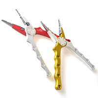 Aluminum Alloy Fishing Pliers+Retention Rope 100g 18cm Hook Remover Line Cutter Multifunctional Fishing Tools