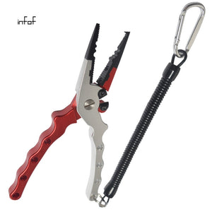New 17cm/6.7in Aluminum Fishing Pliers Multipurpose for Split Ring, Crimping, Cutting,Hook Remover Fishing Tool