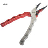New 17cm/6.7in Aluminum Fishing Pliers Multipurpose for Split Ring, Crimping, Cutting,Hook Remover Fishing Tool