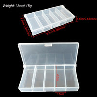 5-pieces Fishing Box Plastic Transparent Lure Box Fishing Crankbait Bait Hook Storage Case Holder Fishing Tackle Box