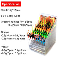 Different size fishing floats 96-100pcs/box Top quality bobber fishing floats