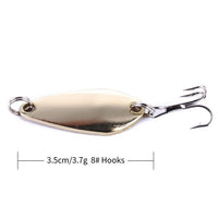 10PCS Metal Mini 3.7g 35mm Spinners Spoon Fishing Lure Isca Artificial Wobbler Hard Bait