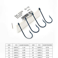 50PCS/lot  Fishing Hook  High Carbon Steel 2320 Kirby Sea Hooks With Ringed Pesca Tackle 10#-20#
