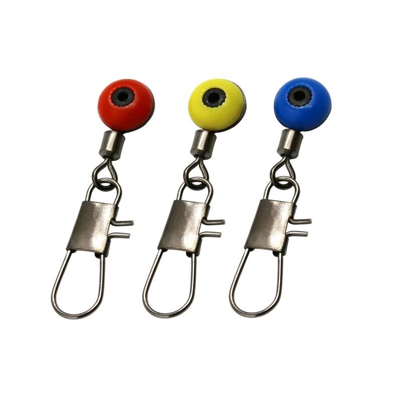 Big style plastic head swivel with interlock snap fishing tackle fishing hook connector rolling swivels fittings 6049