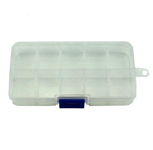 1Pcs Plastic Clear Fishing track Box with 10 Compartments convenient Fishing Lure Tool Case Tackle Boxs Wholesale
