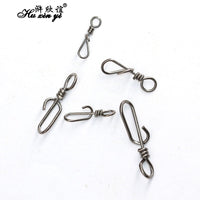 PCS(100 50) SIZE(XS#-XL#)Fishing Swivels Accessories Rotary T-shape Round Body Squid Snap Safety Pin Fishing Lure Connector
