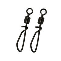 PCS(100 50) SIZE(12# to 4/0#) Matt Black Color Carp Fishing tackle rolling swivel with T-shape snap fishing accessories