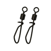 PCS(100 50) SIZE(12# to 4/0#) Matt Black Color Carp Fishing tackle rolling swivel with T-shape snap fishing accessories