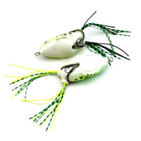 10pcs Soft Frog Fishing Lures Plastic Soft Bait Snakehead Lure Hook Fishing Tackle With Box Top Water 12G 6CM 5Colors